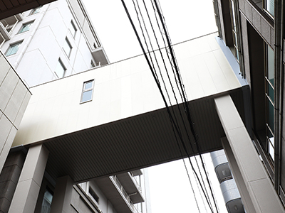 川崎市総合病院 上空通路工事